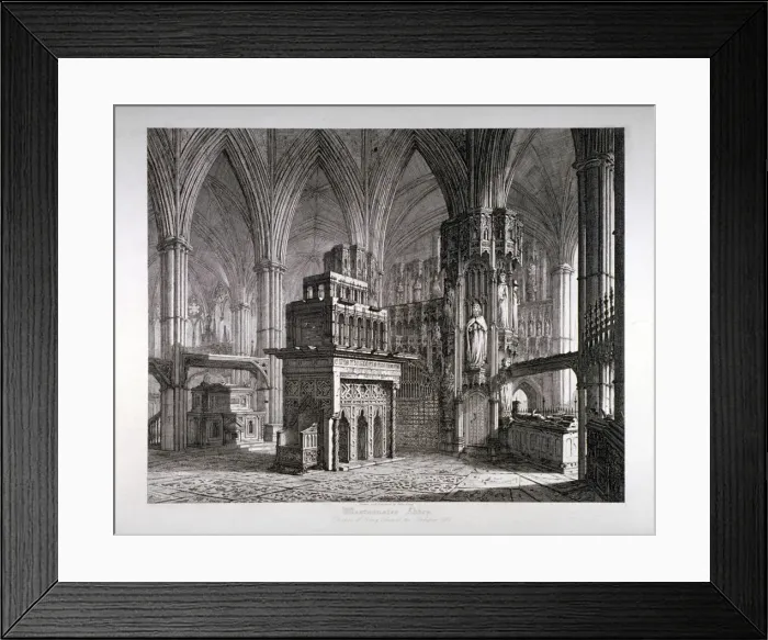 Framed Print : Interior of the Chapel of King Edward the Confessor, Westminster Abbey, London, c1817 Framed Print : Interior of the Chapel of King Edward the Confessor, Westminster Abbey, London, c1817