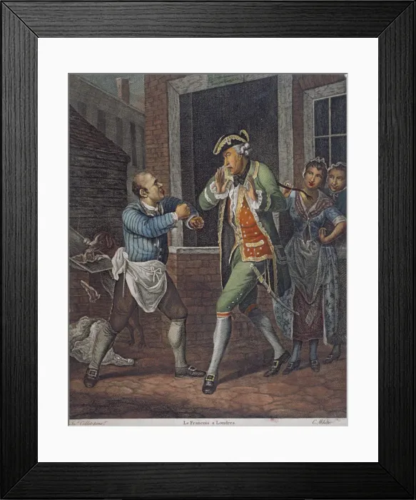 Framed Print : Le Francois a Londres, 1770. Artist: C White Framed Print : Le Francois a Londres, 1770. Artist: C White
