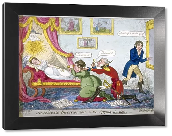 Indelicate Investigation or the Spying D-glass s, 1813. Artist: George Cruikshank