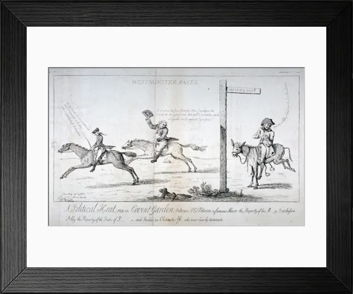 Framed Print : Westminster Races... 1784. Artist: Isaac Cruikshank Framed Print : Westminster Races... 1784. Artist: Isaac Cruikshank