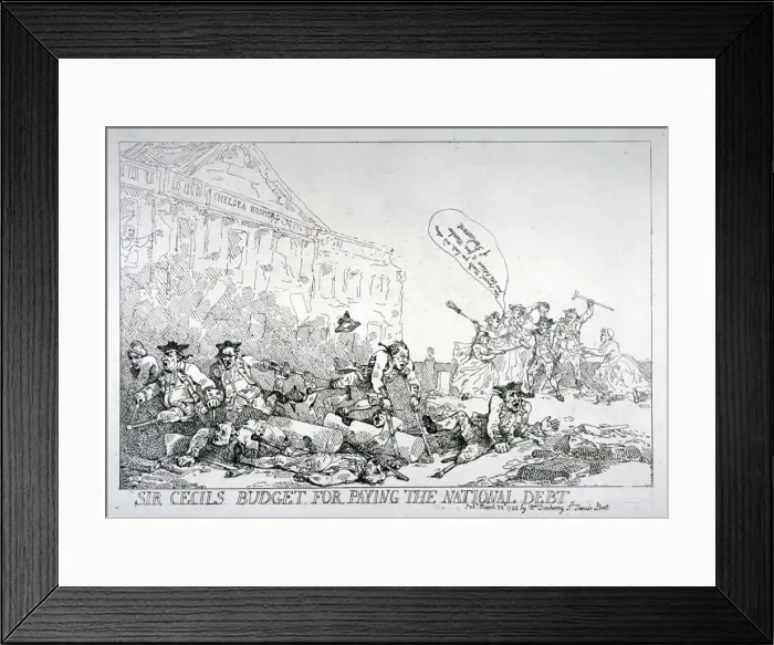 Framed Print : Sir Cecils budget for paying the national debt, 1874 Framed Print : Sir Cecils budget for paying the national debt, 1874