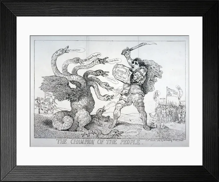 Framed Print : The champion of the people, 1784. Artist Framed Print : The champion of the people, 1784. Artist