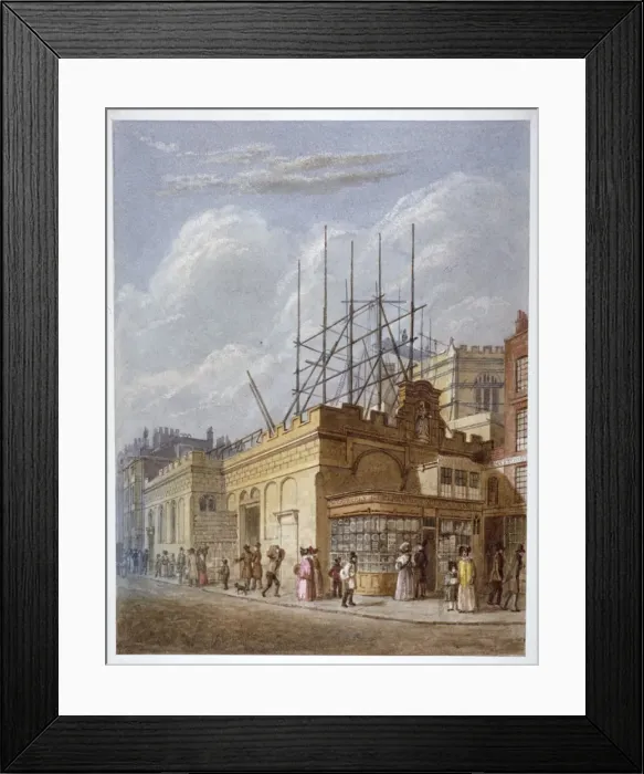 Framed Print : Demolition of the Church of St Dunstan in the West, Fleet Street, City of London, c1830 Framed Print : Demolition of the Church of St Dunstan in the West, Fleet Street, City of London, c1830