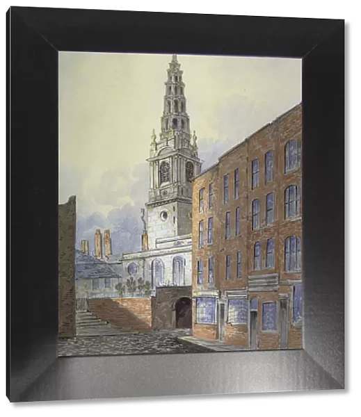 Church of St Bride, Fleet Street, City of London, c1815. Artist: William Pearson