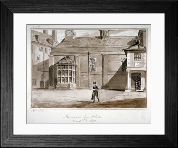 Framed Print : View of the hall, Furnivals Inn, City of London, 1815. Artist: CN Framed Print : View of the hall, Furnivals Inn, City of London, 1815. Artist: CN