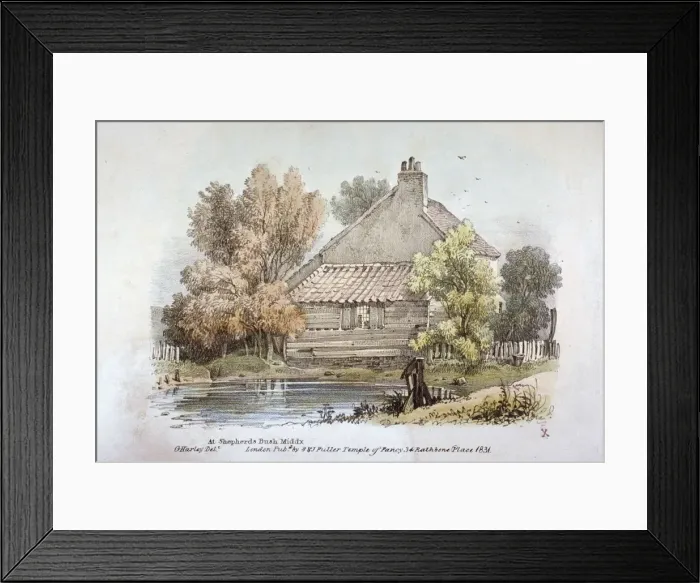 Framed Print : View at Shepherds Bush, Hammersmith, London, 1831 Framed Print : View at Shepherds Bush, Hammersmith, London, 1831