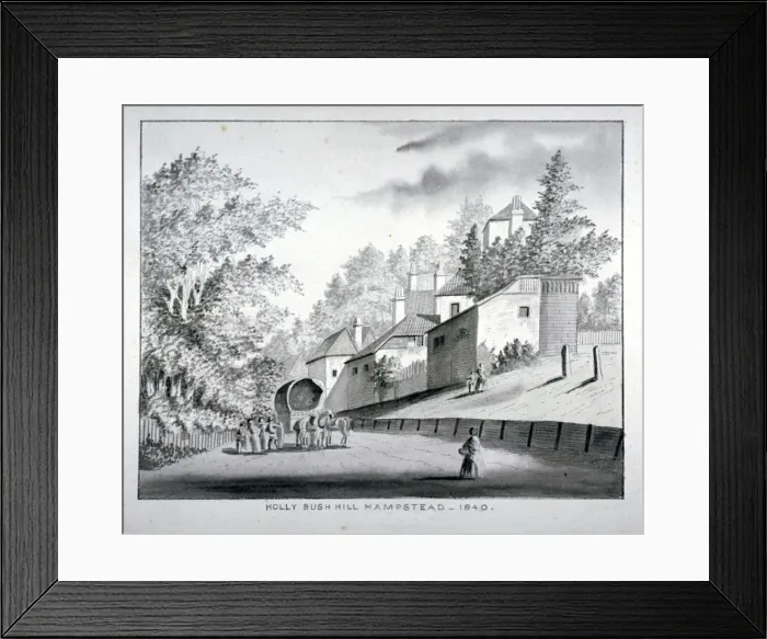 Framed Print : View of Holly Bush Hill, Hampstead, London, 1840 Framed Print : View of Holly Bush Hill, Hampstead, London, 1840