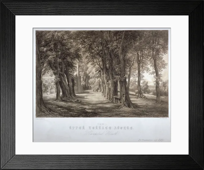 Framed Print : The Upper Terrace Avenue, Hampstead Heath, London, c1840. Artist: Paul Gauci Framed Print : The Upper Terrace Avenue, Hampstead Heath, London, c1840. Artist: Paul Gauci