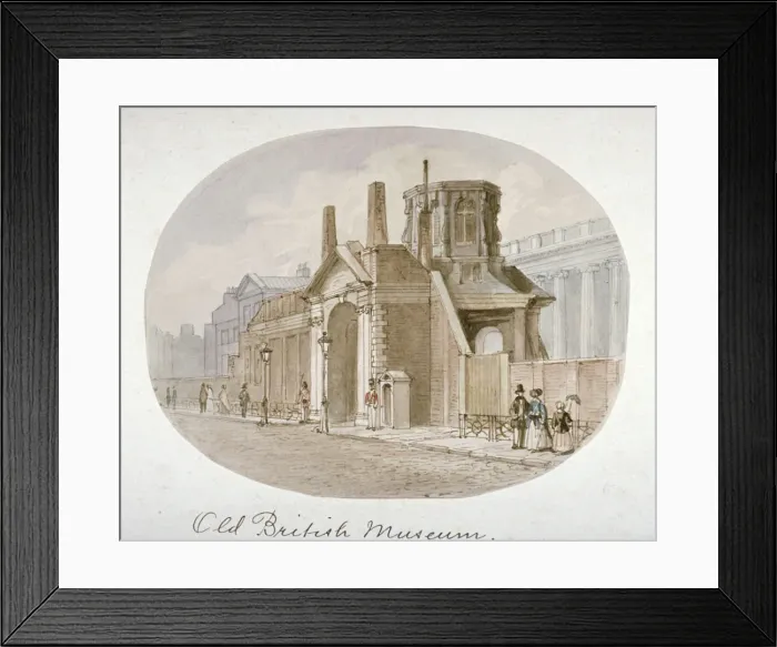 Framed Print : View of the old British Museum, Bloomsbury, London, 1850. Artist: James Findlay Framed Print : View of the old British Museum, Bloomsbury, London, 1850. Artist: James Findlay