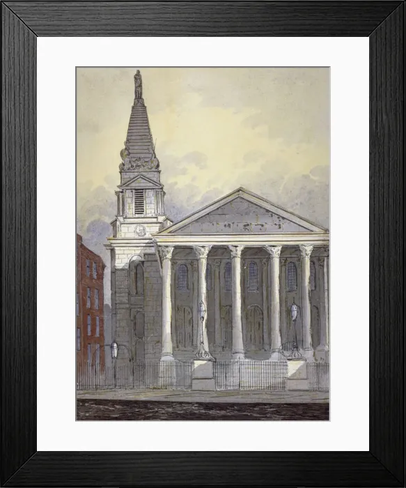 Framed Print : Church of St George, Hart Street, Bloomsbury, London, c1815. Artist: William Pearson Framed Print : Church of St George, Hart Street, Bloomsbury, London, c1815. Artist: William Pearson