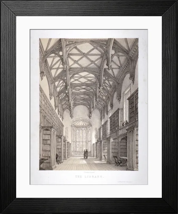 Framed Print : Interior view of the library, Lincolns Inn, Holborn, London, c1850 Framed Print : Interior view of the library, Lincolns Inn, Holborn, London, c1850