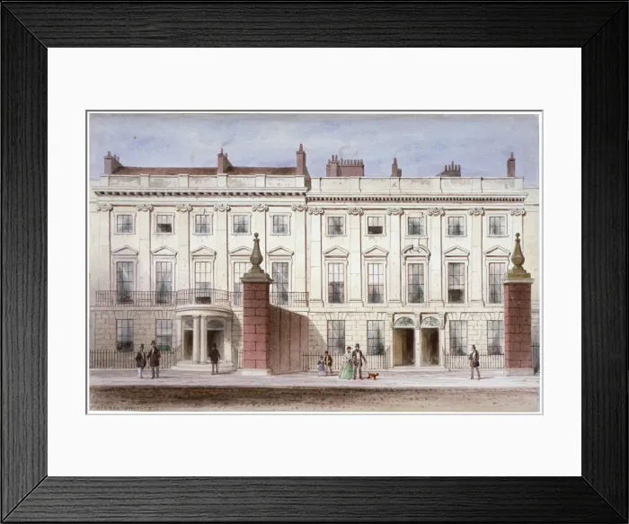 Framed Print : View in Lincolns Inn Fields showing Lindsey House, Holborn, London, c1835. Artist Framed Print : View in Lincolns Inn Fields showing Lindsey House, Holborn, London, c1835. Artist