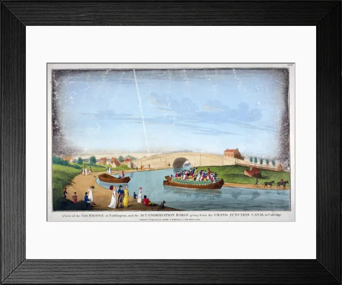 Framed Print : Bridge over the Grand Union Canal, Bayswater, London, 1801 Framed Print : Bridge over the Grand Union Canal, Bayswater, London, 1801