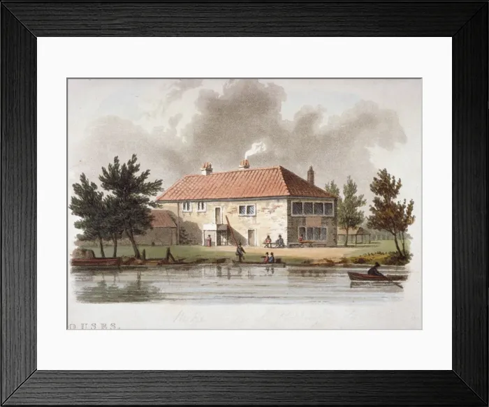 Framed Print : The Mitre Tavern on the Paddington Canal, London, c1810. Artist Framed Print : The Mitre Tavern on the Paddington Canal, London, c1810. Artist