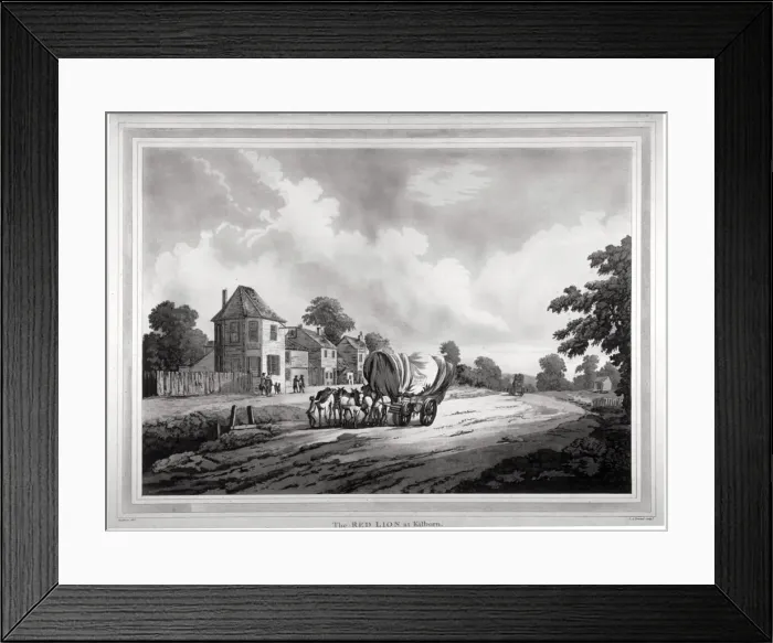 Framed Print : The Red Lion Tavern on the Edgware Road, London, c1788. Artist: CA Prestel Framed Print : The Red Lion Tavern on the Edgware Road, London, c1788. Artist: CA Prestel