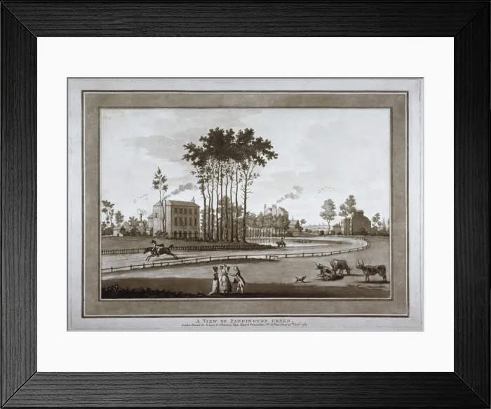 Framed Print : View of Paddington Green, London, 1783 Framed Print : View of Paddington Green, London, 1783