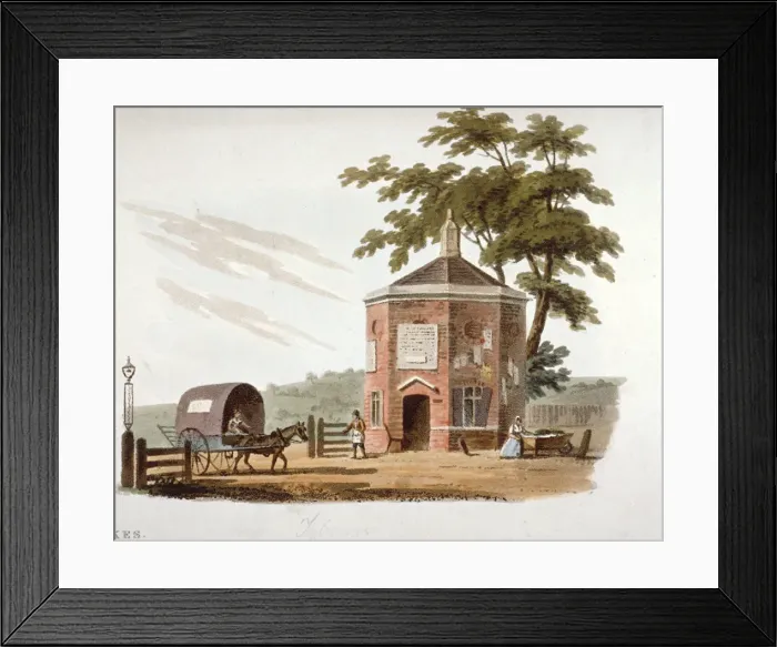 Framed Print : Tyburn turnpike, London, 1812. Artist: William Pickett Framed Print : Tyburn turnpike, London, 1812. Artist: William Pickett