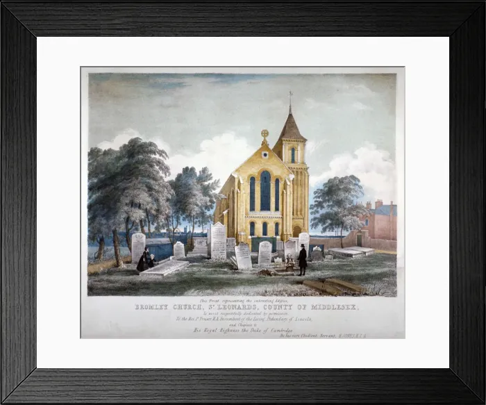 Framed Print : St Leonards Church, Bromley-by-Bow, London, c1860 Framed Print : St Leonards Church, Bromley-by-Bow, London, c1860