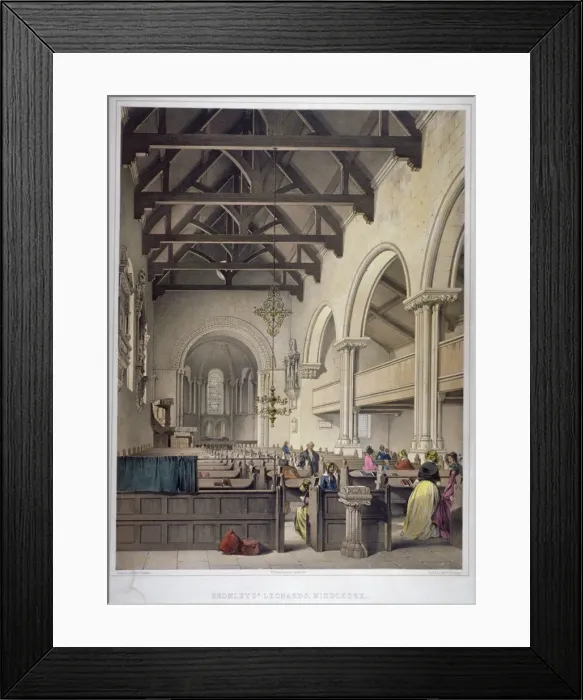 Framed Print : Interior view of St Leonards Church, Bromley-by-Bow, London, c1860 Framed Print : Interior view of St Leonards Church, Bromley-by-Bow, London, c1860