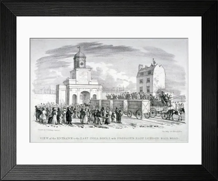 Framed Print : East India Docks, London, c1825. Artist: Vear Framed Print : East India Docks, London, c1825. Artist: Vear