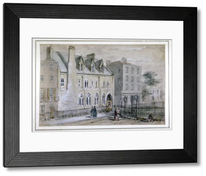 Framed Print : View of a nunnery in Osnaburgh Street, London, c1830. Artist Framed Print : View of a nunnery in Osnaburgh Street, London, c1830. Artist