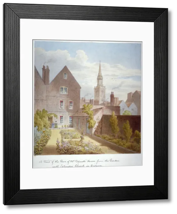 Framed Print : Mr Upcotts House, Upper Street, Islington, London, c1835 Framed Print : Mr Upcotts House, Upper Street, Islington, London, c1835