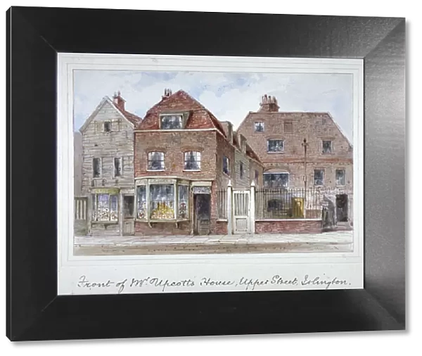Front view of Mr Upcotts house, Upper Street, Islington, London, c1835. Artist