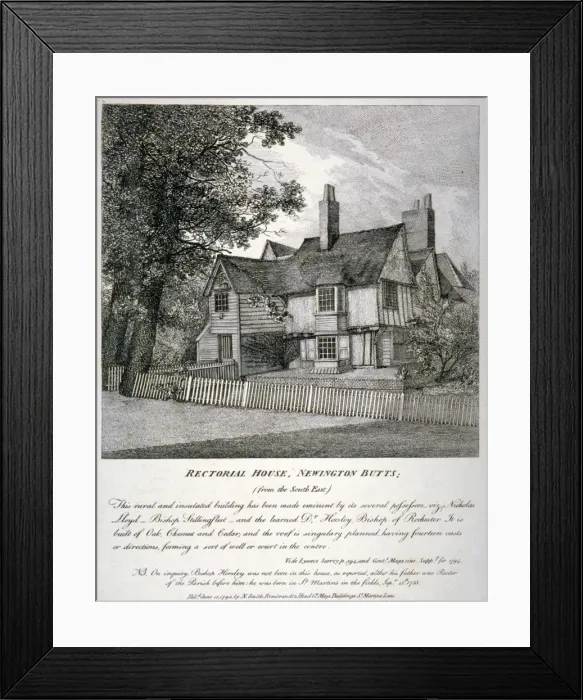 Framed Print : The Rectors House on Newington Butts in Southwark, London, 1795. Artist Framed Print : The Rectors House on Newington Butts in Southwark, London, 1795. Artist