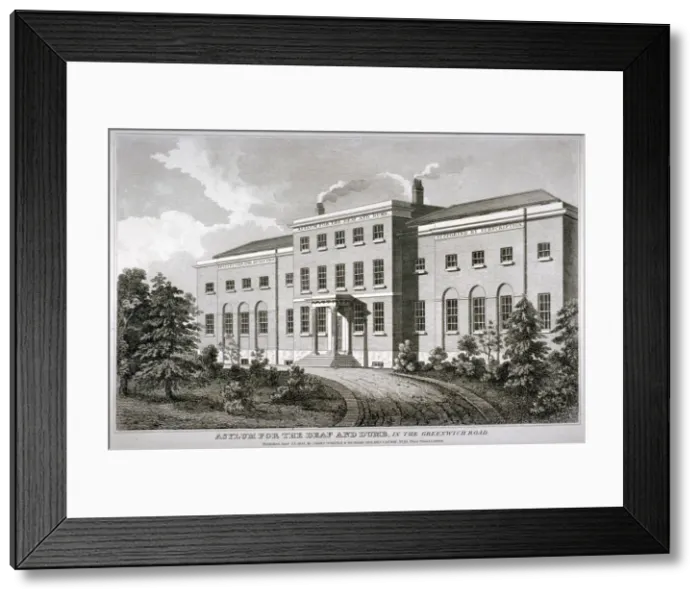 Framed Print : Asylum for the Deaf and Dumb, Old Kent Road, Southwark, London, 1813 Framed Print : Asylum for the Deaf and Dumb, Old Kent Road, Southwark, London, 1813