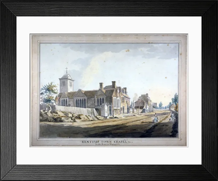 Framed Print : Kentish Town Chapel, London, c1784 Framed Print : Kentish Town Chapel, London, c1784