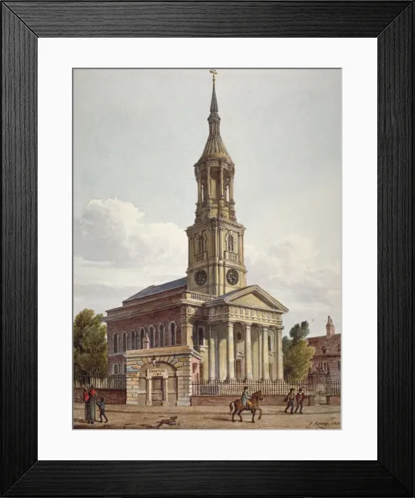 Framed Print : St Leonards Church, Shoreditch, London, 1811. Artist: John Coney Framed Print : St Leonards Church, Shoreditch, London, 1811. Artist: John Coney