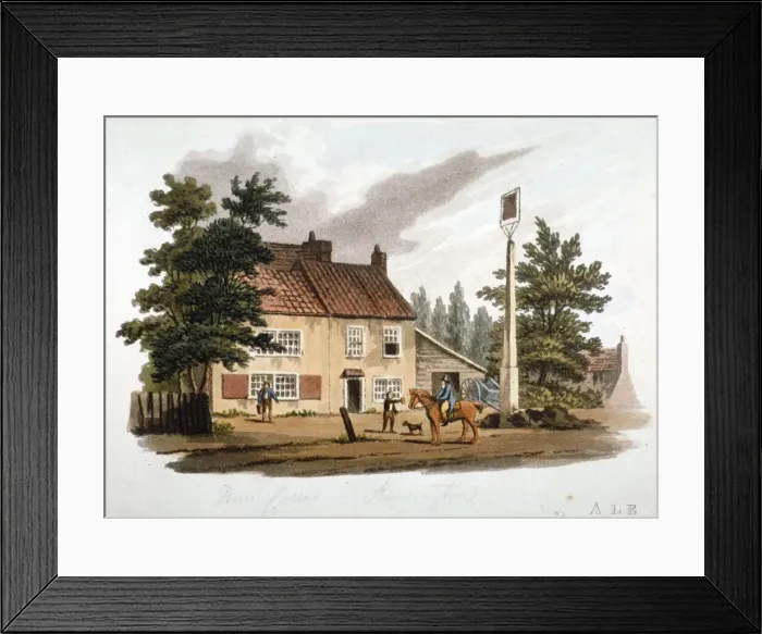 Framed Print : The Dun Cow Inn, Kensington, London, c1810. Artist: William Pickett Framed Print : The Dun Cow Inn, Kensington, London, c1810. Artist: William Pickett