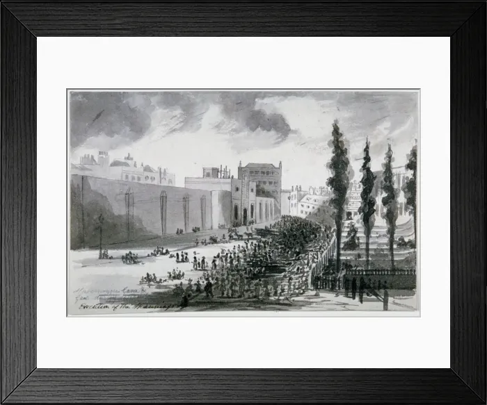 Framed Print : Hosemonger Lane and Gaol, Southwark, London, 1849 Framed Print : Hosemonger Lane and Gaol, Southwark, London, 1849