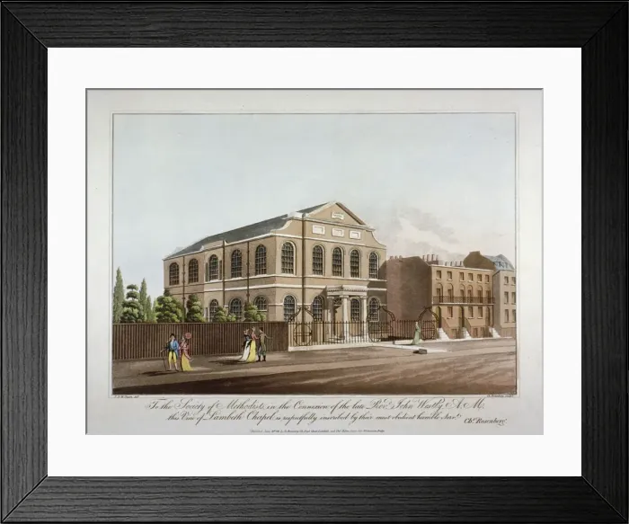 Framed Print : The Methodist chapel in Lambeth, London, 1816. Artist: C Rosenberg Framed Print : The Methodist chapel in Lambeth, London, 1816. Artist: C Rosenberg