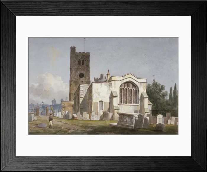 Framed Print : Church of St Mary at Lambeth, London, c1810. Artist: George Shepherd Framed Print : Church of St Mary at Lambeth, London, c1810. Artist: George Shepherd
