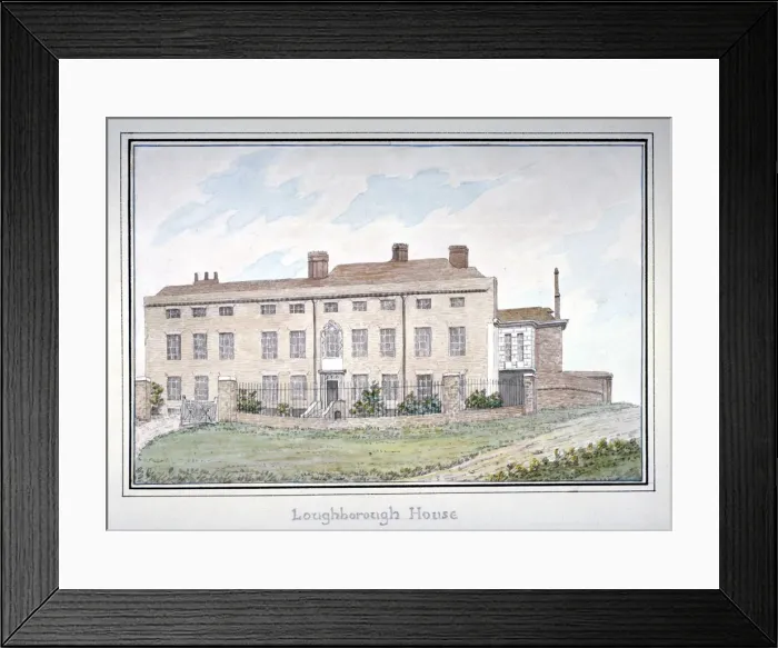 Framed Print : Loughborough House, Stockwell, Lambeth, London, c1800 Framed Print : Loughborough House, Stockwell, Lambeth, London, c1800