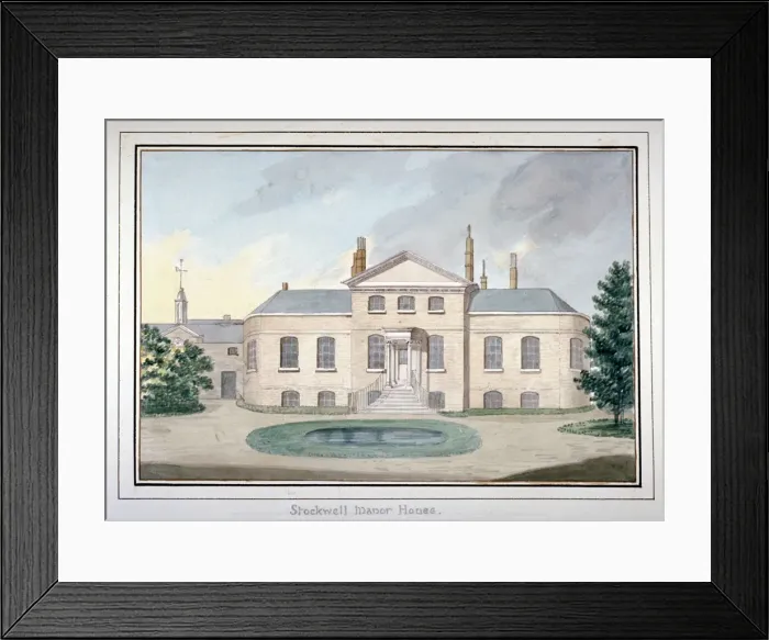 Framed Print : Stockwell Manor House, Lambeth, London, c1800 Framed Print : Stockwell Manor House, Lambeth, London, c1800