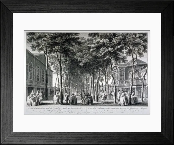 Framed Print : Marylebone Gardens, London, 1755 Framed Print : Marylebone Gardens, London, 1755