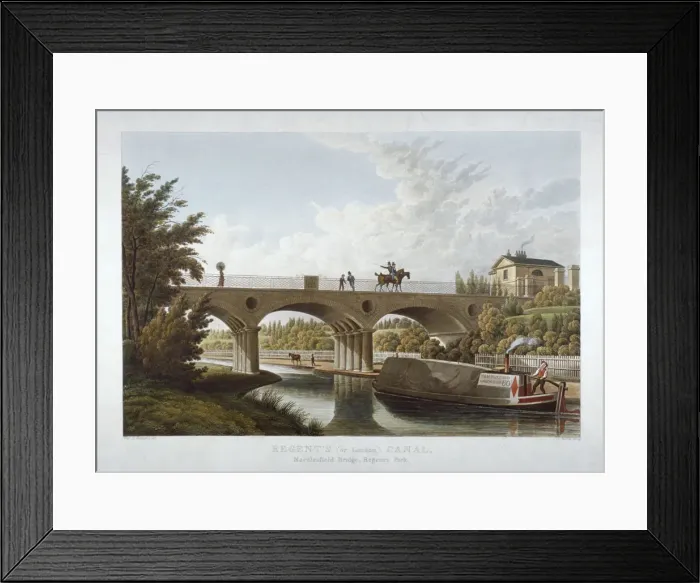 Framed Print : View in Regents Park, St Marylebone, London, c1827. Artist: JL Marks Framed Print : View in Regents Park, St Marylebone, London, c1827. Artist: JL Marks