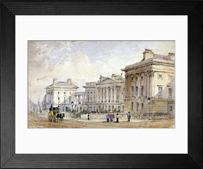Framed Print : View of Clarence Terrace in Regents Park, London, 1827. Artist: George Shepherd Framed Print : View of Clarence Terrace in Regents Park, London, 1827. Artist: George Shepherd