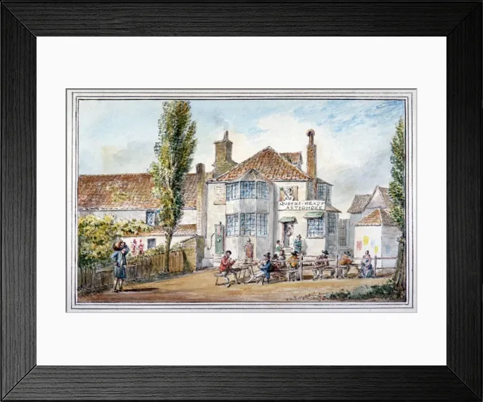 Framed Print : The Queens Head and Artichoke Inn, Regents Park, London, c1810 Framed Print : The Queens Head and Artichoke Inn, Regents Park, London, c1810