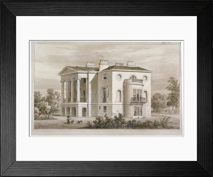 Framed Print : View of South Villa in Regents Park, London, 1827 Framed Print : View of South Villa in Regents Park, London, 1827