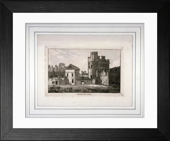 Framed Print : The tower at the Bishop of Winchesters palace, Southwark, London, 1804 Framed Print : The tower at the Bishop of Winchesters palace, Southwark, London, 1804
