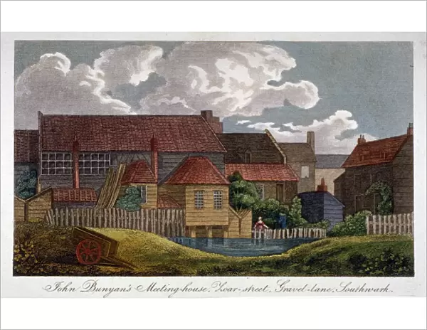 South-east view of John Bunyans meeting house, Southwark, London, c1810