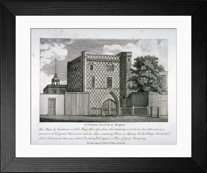 Framed Print : View of a gateway in Stepney, London, 1791 Framed Print : View of a gateway in Stepney, London, 1791