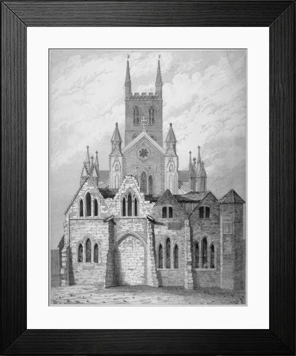 Framed Print : St Saviours Church (Southwark Cathedral), Southwark, London, c1825 Framed Print : St Saviours Church (Southwark Cathedral), Southwark, London, c1825