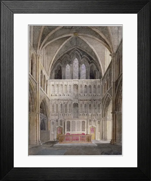 Framed Print : Interior view looking towards the altar, St Saviours Church, Southwark, London, 1830 Framed Print : Interior view looking towards the altar, St Saviours Church, Southwark, London, 1830