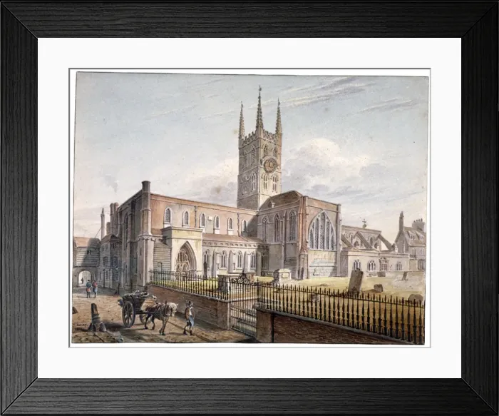 Framed Print : St Saviours Church, Southwark, London, 1811. Artist: John Coney Framed Print : St Saviours Church, Southwark, London, 1811. Artist: John Coney
