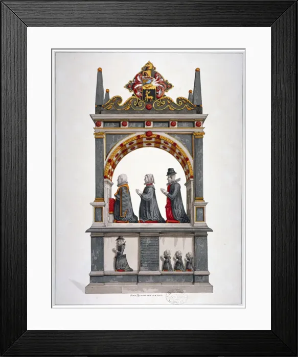 Framed Print : Monument to Alderman Richard Humble and family, St Saviours Church, Southwark, London, c1700 Framed Print : Monument to Alderman Richard Humble and family, St Saviours Church, Southwark, London, c1700