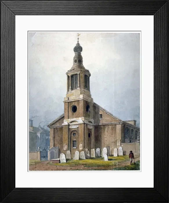 Framed Print : Church of St Anne, Dean Street, Soho, London, 1828. Artist: George Shepherd Framed Print : Church of St Anne, Dean Street, Soho, London, 1828. Artist: George Shepherd